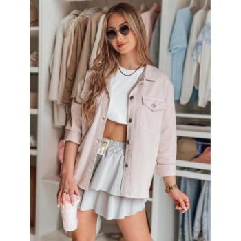 Átmeneti kabátok - Női rózsaszín ingkabát TY4888 kép