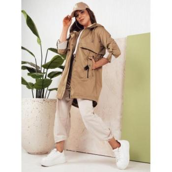 Átmeneti kabátok - Női tavaszi parka sötét bézs színben kép