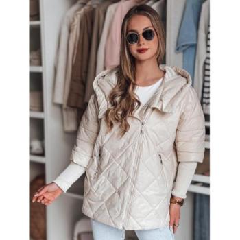 Átmeneti kabátok - Oversized női bézs kabát TY4856 kép