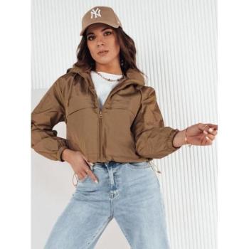 Átmeneti kabátok - Rövid női kabát barna színben kép