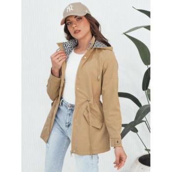 Átmeneti kabátok - Sötét bézs színű női parka tavaszi szezonra kép