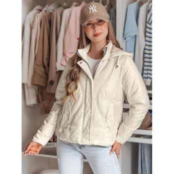 Átmeneti kabátok - Steppelt fehér női kabát TY4850 kép