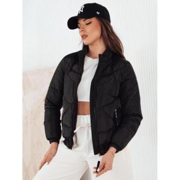 Átmeneti kabátok - Steppelt fekete kabát tavaszra kép