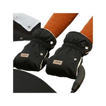 Babakocsi kézmelegítő kesztyűk - Dupla fekete hintókesztyű kép