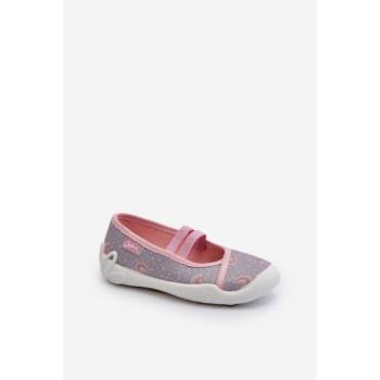Balerina cipők lányoknak - Szürkésrózsaszín balerinák lányoknak kép