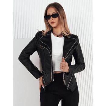 Bőrdzsekik - Női bőrkabát széles gallérral kép