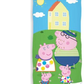 CARBOTEX Gyerek fürdőlepedő - Peppa malac, kerti szórakozás, 70×140 cm kép