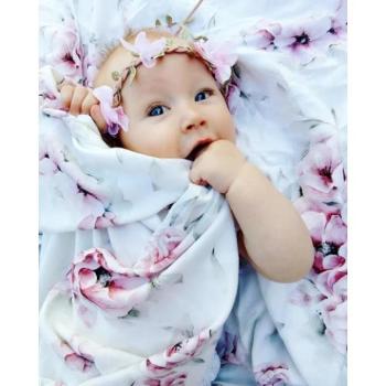 Divat kiegészítők és ruhák kiárusítása - Bambusz pelenkák 2 db - virágok akciósan kép