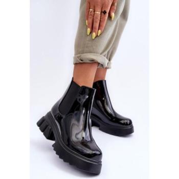 Divat kiegészítők és ruhák kiárusítása - Női fekete cipők tömör talppal akciósan kép