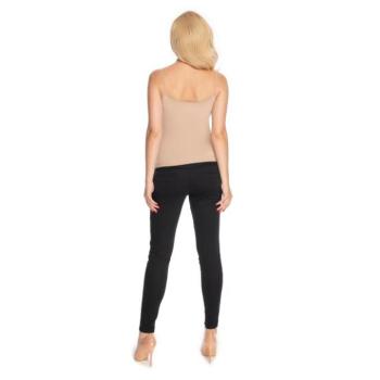 Divat kiegészítők és ruhák kiárusítása - Női karcsúsított fekete kismamanadrág akciósan kép