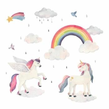 Divat kiegészítők és ruhák kiárusítása - Unikornis és Pegazus matricakészlet eladó kép