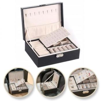 Ékszerdobozok - Elegáns fekete ékszerdoboz/tok kép