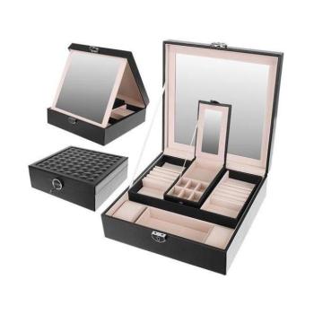 Ékszerdobozok - Fekete zárható ékszerdoboz kép