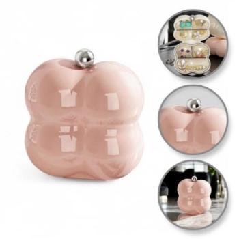 Ékszerdobozok - Rózsaszín kis hordozható ékszerdoboz kép