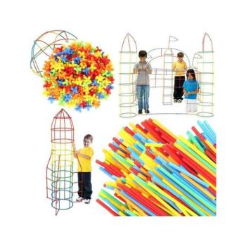 Építőjátékok - Kreatív szalmaépítő készlet kép