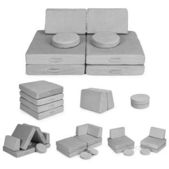 Etetőszékek - Moduláris összecsukható szürke kanapé gyerekeknek kép