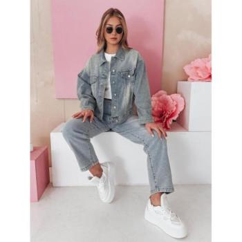 Farmer nadrágok - Kék női magas derekú farmer UY2492 kép