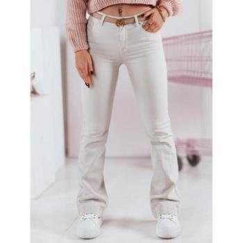 Farmer nadrágok - Női bézs színű trapéz farmer UY2367 kép