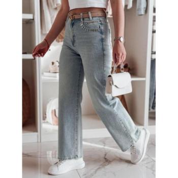 Farmer nadrágok - Női bő szárú farmer világoskék színben UY2498 kép