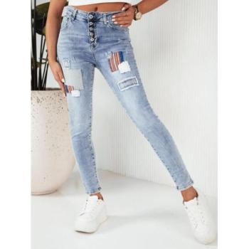 Farmer nadrágok - Női világoskék farmer foltokkal kép