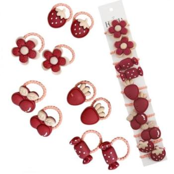 Haj kiegészítők - 10 darabos gyermek hajgumi készlet kép