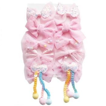 Haj kiegészítők - 10 darabos rózsaszín hajmasni készlet kép