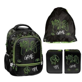 Hátizsákok és zsákok - 3 darabos fiú iskolai szett hátizsákkal, táskával és tolltartóval kép