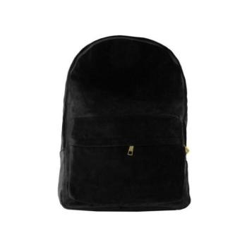 Hátizsákok és zsákok - Bársony hátizsák fekete színben kép