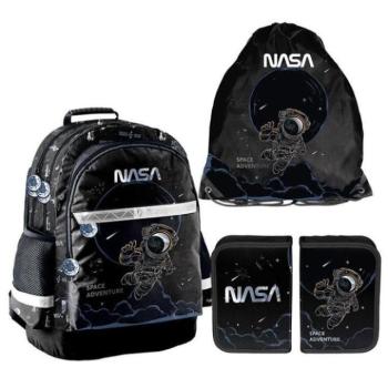 Hátizsákok és zsákok - Fekete, 3 darabos NASA iskolai szett, hátizsákkal, táskával és tolltartóval kép