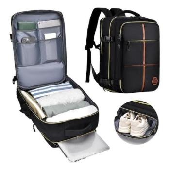 Hátizsákok és zsákok - Fekete, vízálló utazó hátizsák kép