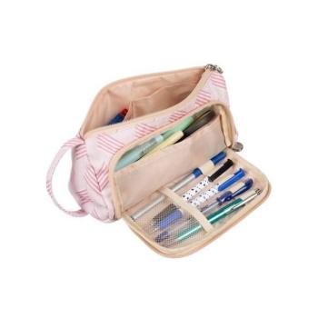 Hátizsákok és zsákok - Nagy rózsaszín mintás tolltartó kép