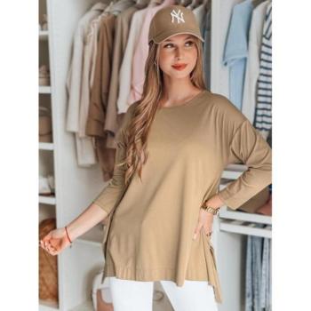 Hosszú ujjú blúzok - Női bő barna blúz RY2789 kép