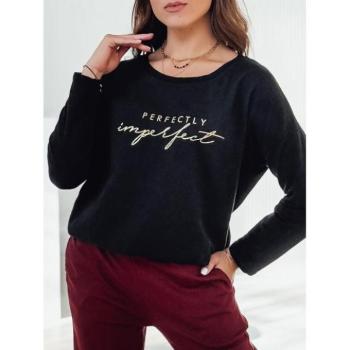 Hosszú ujjú - Fekete bő női póló mintával RY2692 kép