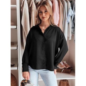 Hosszú ujjú ingek - Fekete női hosszú ujjú ing DY0450 kép