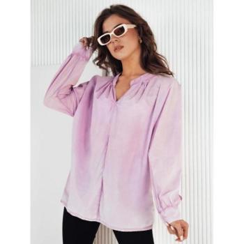Hosszú ujjú ingek - Laza női ing lila színben kép