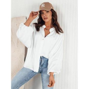 Hosszú ujjú ingek - Női fehér ing puffos ujjakkal kép