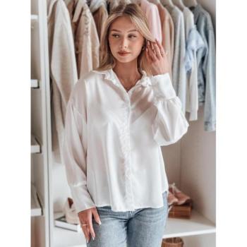 Hosszú ujjú ingek - Oversize női fehér ing DY0449 kép