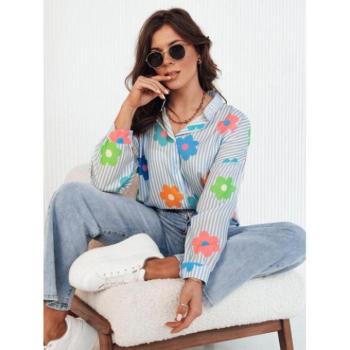 Hosszú ujjú ingek - Oversized ing virágokkal kép