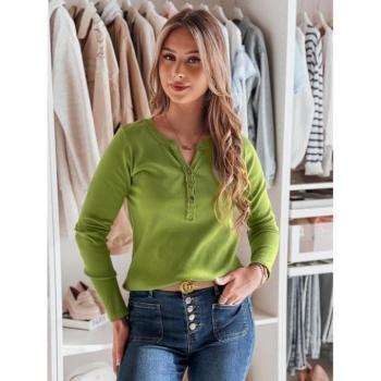 Hosszú ujjú - Női zöld póló díszes kapoccsal RY2775 kép