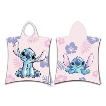 Jerry Fabrics Lilo és Stitch Strandtörölköző / poncsó, rózsaszín, 50×115 cm kép
