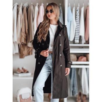 Kabátok és trenchek - Fekete női kabát övvel NY0747 kép