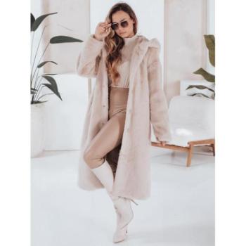 Kabátok és trenchek - Női hosszú bézs bunda TY4987 kép