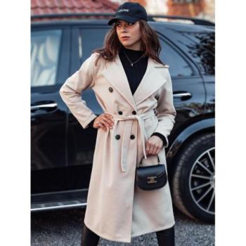 Kabátok és trenchek - Női hosszú bézs színű kabát megkötőkkel NY0715 kép