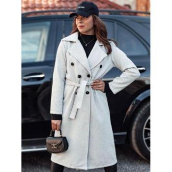 Kabátok és trenchek - Női hosszú szürke kabát megkötőkkel NY0713 kép
