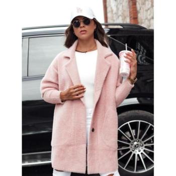 Kabátok és trenchek - Rózsaszín női alpaka kabát NY0681 kép