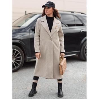 Kabátok és trenchek - Világosbarna hosszú női kabát NY0741 kép