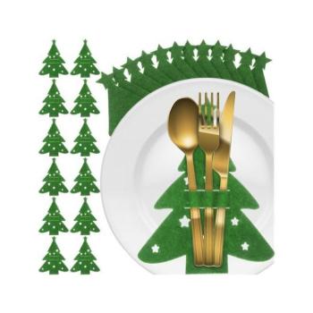 Karácsonyi dekoráció - Evőeszköztartó - Karácsonyfák - 12 db kép
