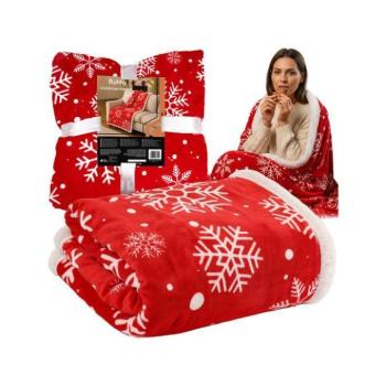 Karácsonyi dekoráció - Flanel karácsonyi takaró 1,3x1,7 m kép