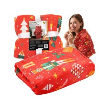 Karácsonyi dekoráció - Flanel karácsonyi takaró - 1,5x2 m kép