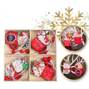 Karácsonyi dekoráció - Karácsonyfa díszek szett - 12 db kép